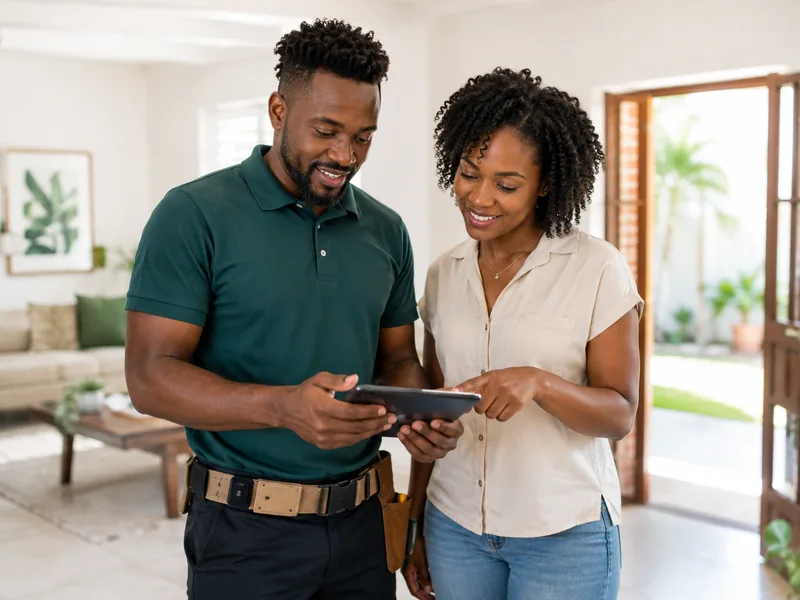 Customer and local provider coordinating service details